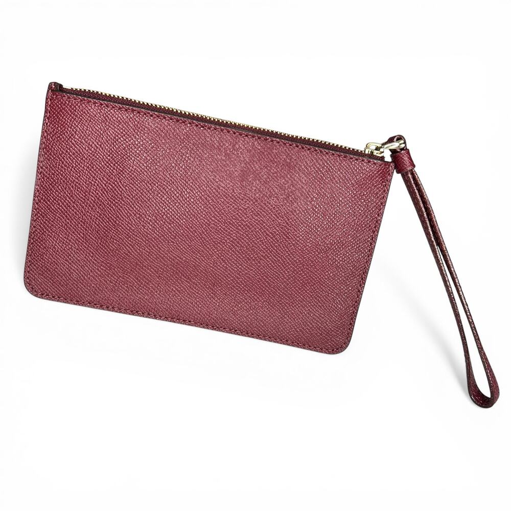 Coach Oxblood Red Star Glitter Small Zip Wristlet - EUC - Picture 2 of 6